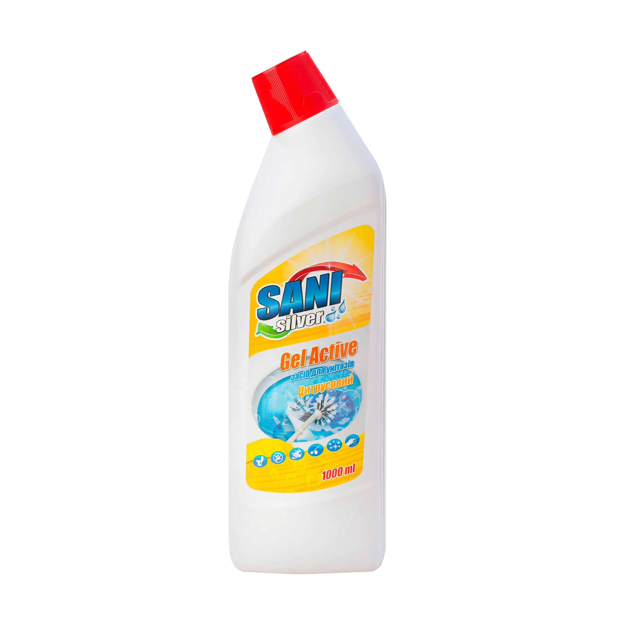 Засіб для унітазів Sani Silver Gel Active Цитрусовий, 1 л
